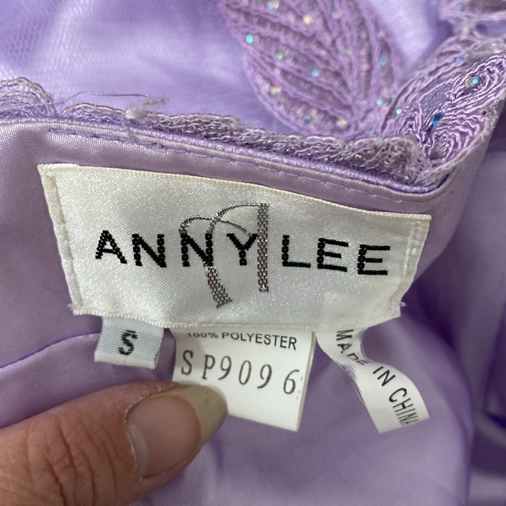 Anny Lee 2 Piece Halter Dress Homecoming Prom Purple Lavender Size Small EUC - Picture 10 of 12